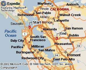 Map from San Francisco